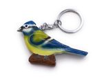 Onwomania Legno Portachiavi Uccello Pappagallo Budgie Blu Verde Allevamento Uccello Canarino Ciondolo Fascino