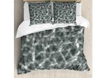 Abakuhaus Copripiumino Grigio, Arte Frattale Digitale, Antiacaro, Adatto A Chi Soffre Di Allergie, Con Federe, 155 Cm X 220 Cm - 80 X 80 Cm, Scuro