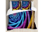 Abakuhaus Copripiumino Fractal, Science Fiction Forms, Antiacaro, Adatto A Chi Soffre Di Allergie, Con Federe, 200 Cm X 200 Cm - 80 X 80 Cm, Multicolore