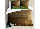 Abakuhaus Copripiumino Blume, Camomilla Campo Erba, Antiacaro Adatto A Chi Soffre Di Allergie Con Federe, 155 Cm X 220 Cm - 80 X 80 Cm, Verde Marrone