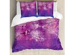 Abakuhaus Set Copripiumino Viola Per Letti Matrimoniali, Fiori Di Ciliegio Giapponesi, Antiacaro, Adatto A Chi Soffre Di Allergie, Con Federe, Colore Fucsia Viola