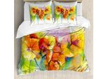 Abakuhaus Copripiumino Con Motivo Floreale, Bouquet Di Fiori Autunnali, Antiacaro E Anallergico, Con Federe, 200 Cm X 200 Cm - 80 X 80 Cm, Multicolore