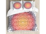 Abakuhaus Copripiumino Mandala, Mandala Orient Herz, Antiacaro, Adatto A Chi Soffre Di Allergie, Con Federe, 155 Cm X 220 Cm - 80 X 80 Cm, Multicolore