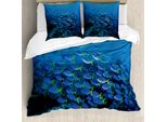 Abakuhaus Copripiumino Fisch, Shoal Riff Ozean, Antiacaro, Adatto A Chi Soffre Di Allergie, Con Federe, 155 Cm X 220 Cm - 80 X 80 Cm, Multicolore