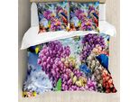 Abakuhaus Copripiumino Fisch, Marine Life Sea, Antiacaro, Adatto A Chi Soffre Di Allergie, Con Federe, 155 Cm X 220 Cm - 80 X 80 Cm, Multicolore