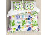 Abakuhaus Copripiumino Moderno, Motivo Vivace, Antiacaro, Adatto A Chi Soffre Di Allergie, Con Federe, 155 Cm X 220 Cm - 80 X 80 Cm, Multicolore
