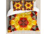 Abakuhaus Copripiumino Moderno, Arte Frattale Geometrica, Antiacaro, Adatto A Chi Soffre Di Allergie, Con Federe, 155 Cm X 220 Cm - 80 X 80 Cm, Multicolore