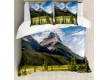 Abakuhaus Copripiumino Paesaggio, Primavera Canadian Day, Antiacaro, Adatto A Chi Soffre Di Allergie, Con Federe, 155 Cm X 220 Cm - 80 X 80 Cm, Verde Blu