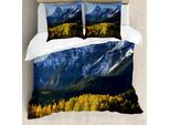 Abakuhaus Copripiumino Paesaggio, Colorado Village, Antiacaro, Adatto A Chi Soffre Di Allergie, Con Federe, 200 Cm X 200 Cm - 80 X 80 Cm, Verde Blu