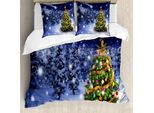 Abakuhaus Copripiumino Natalizio, Tema Elf Noel Invernale, Antiacaro, Adatto A Chi Soffre Di Allergie, Con Federe, 200 Cm X 200 Cm - 80 X 80 Cm, Multicolore