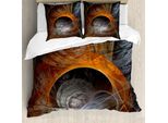 Abakuhaus Copripiumino Fractal, Ethereal Fantasy Magic, Antiacaro, Adatto A Chi Soffre Di Allergie, Con Federe, 200 Cm X 200 Cm - 80 X 80 Cm, Arancione Chiaro
