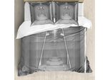 Abakuhaus Copripiumino Space, Paesaggio Cosmico, Antiacaro, Adatto A Chi Soffre Di Allergie, Con Federe, 200 Cm X 200 Cm - 80 X 80 Cm, Grigio