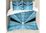 Abakuhaus Copripiumino Space, Fantascienza Galaxy, Antiacaro, Adatto A Chi Soffre Di Allergie, Con Federe, 200 Cm X 200 Cm - 80 X 80 Cm, Azzurro