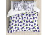 Abakuhaus Copripiumino Weinberg, Disegno Obst Yummy, Antiacaro, Adatto A Chi Soffre Di Allergie, Con Federe, 200 Cm X 200 Cm - 80 X 80 Cm, Viola Verde