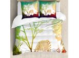 Abakuhaus Set Copripiumino Safari Per Letti Matrimoniali, Poligonale Zebra Animali Selvatici, Antiacaro Adatto A Chi Soffre Di Allergie Con Federe, Multicolore
