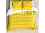 Abakuhaus Set Copripiumino Moderno Per Letti Matrimoniali, Scacchi Giallo Limone, Antiacaro, Adatto A Chi Soffre Di Allergie, Con Federe, Giallo E Crema
