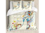 Abakuhaus Copripiumino Wal, Wal In Ocean Dive, Antiacaro, Adatto A Chi Soffre Di Allergie, Con Federe, 200 Cm X 200 Cm - 80 X 80 Cm, Blu E Bianco