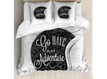 Abakuhaus Set Copripiumino Ispiratore Per Letti Matrimoniali, Citazione Vintage, Antiacaro, Adatto A Chi Soffre Di Allergie, Con Federe, Grigio