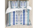 Abakuhaus Copripiumino Space, Sistema Solare Via Lattea, Antiacaro Adatto A Chi Soffre Di Allergie Con Federe, 200 Cm X 200 Cm - 80 X 80 Cm, Blu Bianco