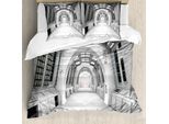 Abakuhaus Copripiumino Space, Sun Energetische Raum, Antiacaro, Adatto A Chi Soffre Di Allergie, Con Federe, 200 Cm X 200 Cm - 80 X 80 Cm, Bianco