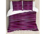 Abakuhaus Copripiumino Magenta, Motivo A Maglia Vintage, Antiacaro, Adatto A Chi Soffre Di Allergie, Con Federe, 200 Cm X 200 Cm - 80 X 80 Cm, Viola Fucsia