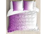 Abakuhaus Copripiumino Magenta, Stile Digitale Mosaico, Antiacaro, Adatto A Chi Soffre Di Allergie, Con Federe, 200 Cm X 200 Cm - 80 X 80 Cm, Viola Bianco
