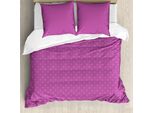 Abakuhaus Set Copripiumino Retrò Per Letti Matrimoniali, Pois, Antiacaro, Adatto A Chi Soffre Di Allergie, Con Federe, Viola Lilla