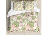 Abakuhaus Copripiumino Con Paperelle Di Gomma, Lotus Flower Pond Lily, Antiacaro, Adatto A Chi Soffre Di Allergie, Con Federe, 200 Cm X 200 Cm - 80 X 80 Cm, Rosa, Verde E Bianco