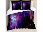 Abakuhaus Set Copripiumino Galaxie Per Letti Matrimoniali, Spazio Stelle Pianeti, Antiacaro, Adatto A Chi Soffre Di Allergie, Con Federe, Multicolore