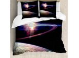 Abakuhaus Set Copripiumino Galaxie Per Letti Matrimoniali, Pianeti Cosmo Stelle Comete, Antiacaro Adatto A Chi Soffre Di Allergie Con Federe, Multicolore