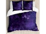 Abakuhaus Set Copripiumino Per Letti Matrimoniali, Stelle, Cosmo, Pianeti, Antiacaro, Adatto A Chi Soffre Di Allergie, Con Federe, Multicolore