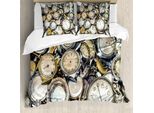 Abakuhaus Copripiumino, Motivo Vintage Vintage, Antiacaro, Adatto A Chi Soffre Di Allergie, Con Federe, 155 Cm X 220 Cm - 80 X 80 Cm, Grigio Beige