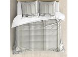 Abakuhaus Copripiumino A Colonna, Colonna Interna Classica, Antiacaro, Adatto A Chi Soffre Di Allergie, Con Federe, 155 Cm X 220 Cm - 80 X 80 Cm, Bianco E Nero
