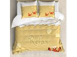 Abakuhaus Set Copripiumino Per Letti Matrimoniali, Mare Relax Spiaggia Vacanze, Antiacaro Adatto A Chi Soffre Di Allergie Con Federe, Multicolore