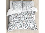 Abakuhaus Copripiumino Con Emoticon, Sad Hot Happy Face Moods, Antiacaro, Adatto A Chi Soffre Di Allergie, Con Federe, 200 Cm X 200 Cm - 80 X 80 Cm, Bianco