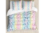 Abakuhaus Copripiumino Moderno, Cerchi Ondulati, Antiacaro, Adatto A Chi Soffre Di Allergie, Con Federe, 200 Cm X 200 Cm - 80 X 80 Cm, Multicolore