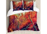 Abakuhaus Copripiumino Fantasia, Paesaggio Autunnale, Antiacaro, Adatto A Chi Soffre Di Allergie, Con Federe, 200 Cm X 200 Cm - 80 X 80 Cm, Viola