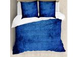 Abakuhaus Set Copripiumino Per Letti Matrimoniali, Blu Scuro Contemporaneo, Antiacaro Adatto A Chi Soffre Di Allergie Con Federe, Blu Scuro