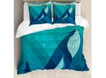 Abakuhaus Copripiumino Wal, Sailor Wal Con Raggi, Antiacaro, Adatto A Chi Soffre Di Allergie, Con Federe, 200 Cm X 200 Cm - 80 X 80 Cm, Blu E Bianco