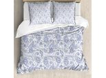 Abakuhaus Copripiumino Paisley, Boccioli E Pois Astratti, Antiacaro E Anallergico, Con Federe, 155 Cm X 220 Cm - 80 X 80 Cm, Bianco E Nero
