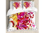 Abakuhaus Copripiumino Geometrico, Il Re Leone, Antiacaro, Adatto A Chi Soffre Di Allergie, Con Federe, 155 Cm X 220 Cm - 80 X 80 Cm, Multicolore