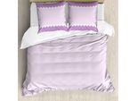 Abakuhaus Copripiumino Color Malva, Motivo Old Lace Polka, Antiacaro, Adatto A Chi Soffre Di Allergie, Con Federe, 200 Cm X 200 Cm - 80 X 80 Cm, Viola Lavanda