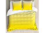 Abakuhaus Copripiumino Ombre, Rise And Wake, Antiacaro, Adatto A Chi Soffre Di Allergie, Con Federe, 155 Cm X 220 Cm - 80 X 80 Cm, Giallo Bianco
