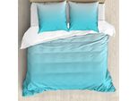 Abakuhaus Copripiumino Ombre, Arte Dell'oceano Maldiviano, Antiacaro, Adatto A Chi Soffre Di Allergie, Con Federe, 155 Cm X 220 Cm - 80 X 80 Cm, Turchese Bianco