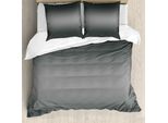 Abakuhaus Set Copripiumino Ombre Per Letti Matrimoniali, Grigio Fumo Design Fumo, Antiacaro, Adatto A Chi Soffre Di Allergie, Con Federe, Grigio Antracite Grigio Chiaro
