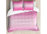 Copripiumino Abakuhaus Ombre, Stile Ispirato Ai Dolciumi, Antiacaro E Anallergico, Con Federe, 155 Cm X 220 Cm - 80 X 80 Cm, Rosa