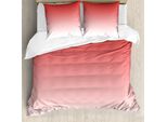 Abakuhaus Copripiumino Ombre, Reversibile, Antiacaro, Adatto A Chi Soffre Di Allergie, Con Federe, 200 Cm X 200 Cm - 80 X 80 Cm, Corallo