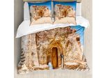 Abakuhaus Galaxis Copripiumino, Set Cinematografico Vuoto In Tunisia, Antiacaro Adatto A Chi Soffre Di Allergie Con Federe, 155 Cm X 220 Cm - 80 X 80 Cm, Marrone Blu