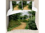 Abakuhaus Copripiumino Hobbit, Sentiero Degli Elfi Nella Foresta, Antiacaro, Adatto A Chi Soffre Di Allergie, Con Federe, 155 Cm X 220 Cm - 80 X 80 Cm, Verde Marrone