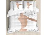 Abakuhaus Set Copripiumino Retrò Per Letti Matrimoniali, Tema Moda Femminile, Antiacaro, Adatto A Chi Soffre Di Allergie, Con Federe, Tan